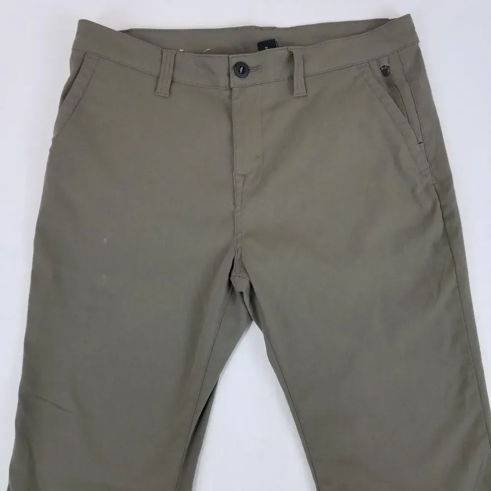 PrAna Pants Mens 34x32 Green Breathe Straight Fit Stretch Nylon Chino Travel